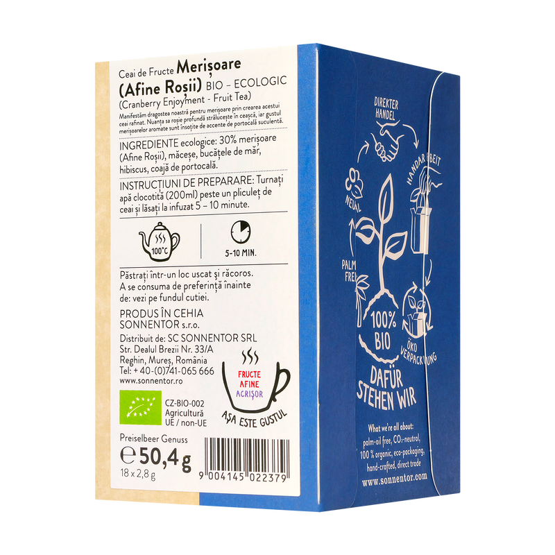 Ceai fructe Merisoare Afine rosii 18 plicuri