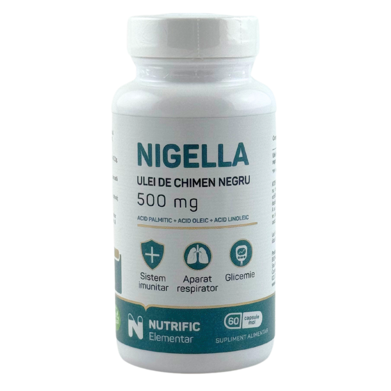 Nigella 500mg ulei de chimen negru 60 capsule