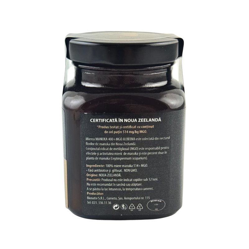 Miere de manuka cruda Albeena MGO 514 200 g