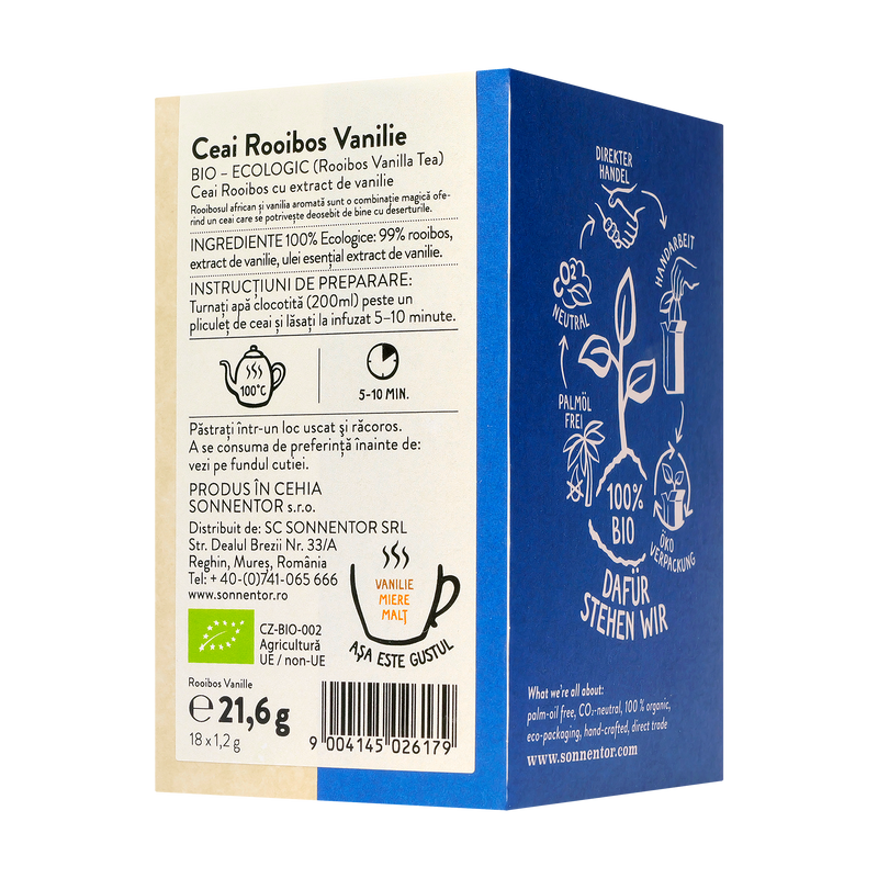Ceai rooibos vanilie 18 plicuri